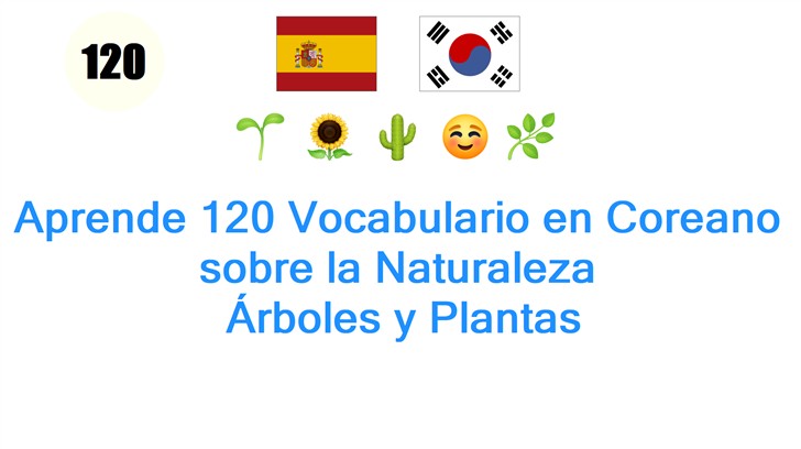Aprende 120 Vocabulario en Coreano sobre la Naturaleza: Árboles y Plantas